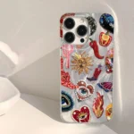 Heart-Shaped Stars Crab Fish Floral Case — iPhone 13 Pro to 17 Pro Max - Image 2