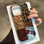 Leopard Print & Tinfoil Design Case — iPhone 13 Pro to 17 Pro Max