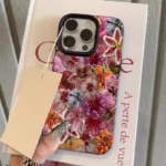 Luxurious Beaded Flower Lychee Case II — iPhone 13 Pro to 17 Pro Max - Image 2