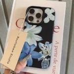 Lychee Pattern Fashion Lily Flower Case — iPhone 13 Pro to 17 Pro Max - Image 6