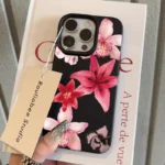 Lychee Pattern Fashion Lily Flower Case — iPhone 13 Pro to 17 Pro Max - Image 4
