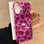 Purple Leopard Print Glacier Case — iPhone 13 Pro to 17 Pro Max