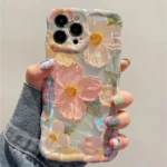 Retro Oil Painting Floral Silicone Case — iPhone 13 Pro to 17 Pro Max