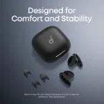 Anker Liberty Wireless Semi-in-Ear ANC Earbuds- Black - Image 2