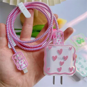 5-Piece Charger Cable Protector Set — iPhone 12 to 15 Fast Charge