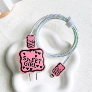 5-Piece Charger Cable Protector Set — iPhone 12 to 15 Fast Charge Hover Image